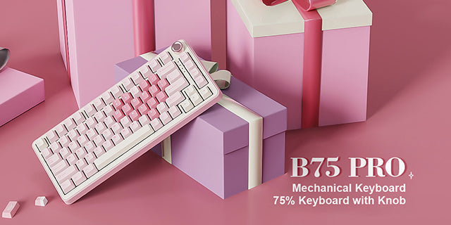 YUNZII B75 Pro Pink Sweetness in Every Keystroke – A Touch of Heart for Your Desk Set