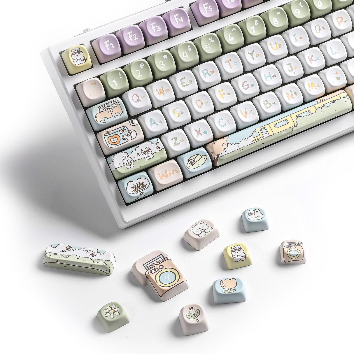 YUNZII Romantic Travel MOA Profile Keycap Set