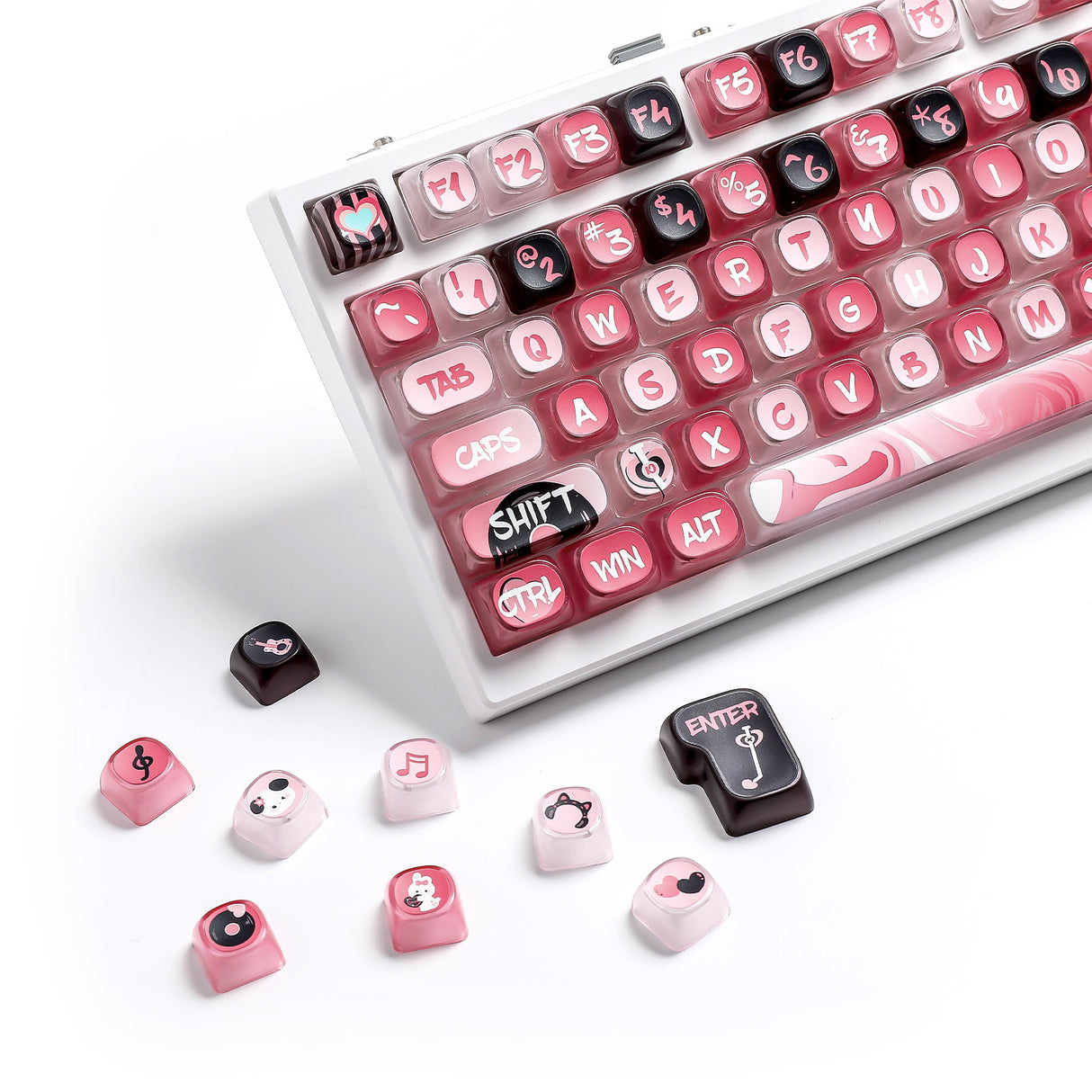 YUNZII Pudding Band MOA Profile Keycap Set