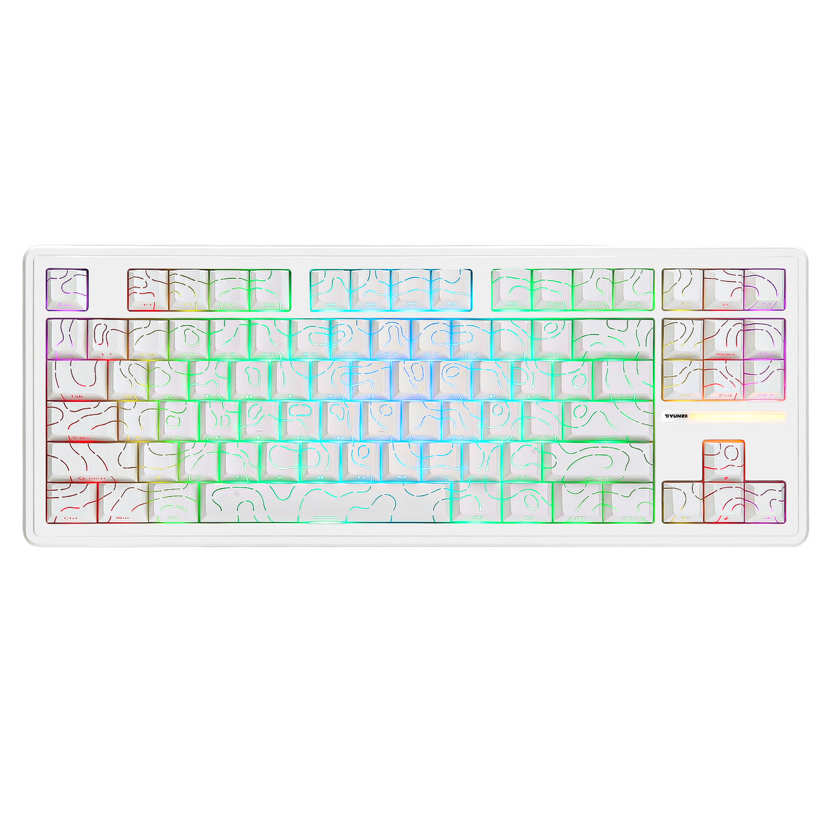 YUNZII YZ87 White Line Mechanical Gaming Keyboard