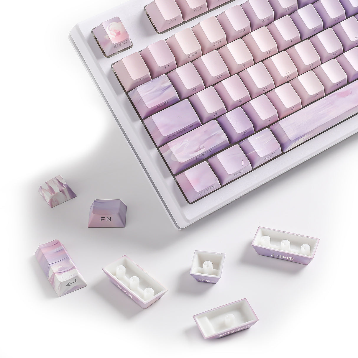 YUNZII Water Lily Cherry Profile Keycap Set