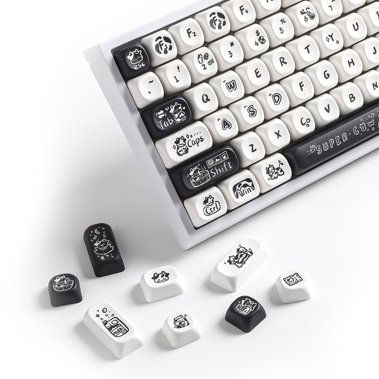 YUNZII Cow MOA Profile Keycap Set