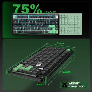 YUNZII L75 Low Profile Wireless Mechanical Keyboard