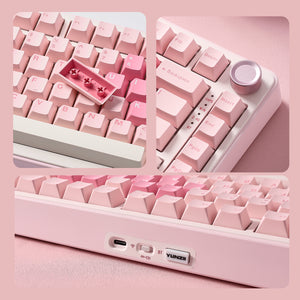 YUNZII B75 Pro Pink Wireless Mechanical Keyboard