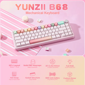 YUNZII B68 Wireless Mechanical Keyboard