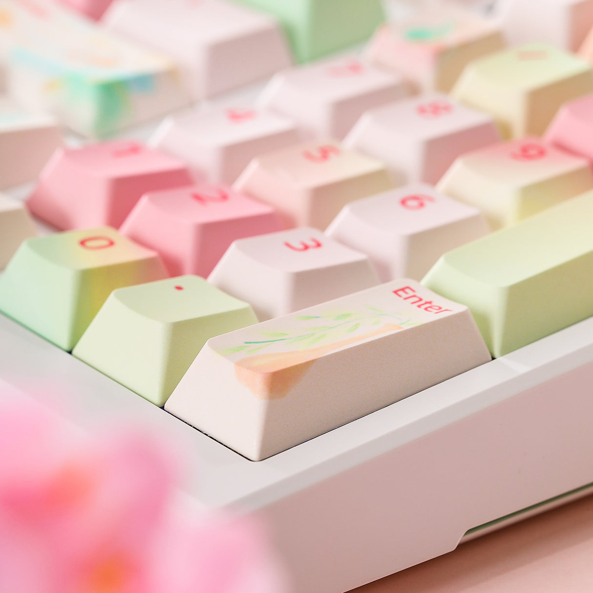 YUNZII Spring Garden Cherry Profile Keycap Set