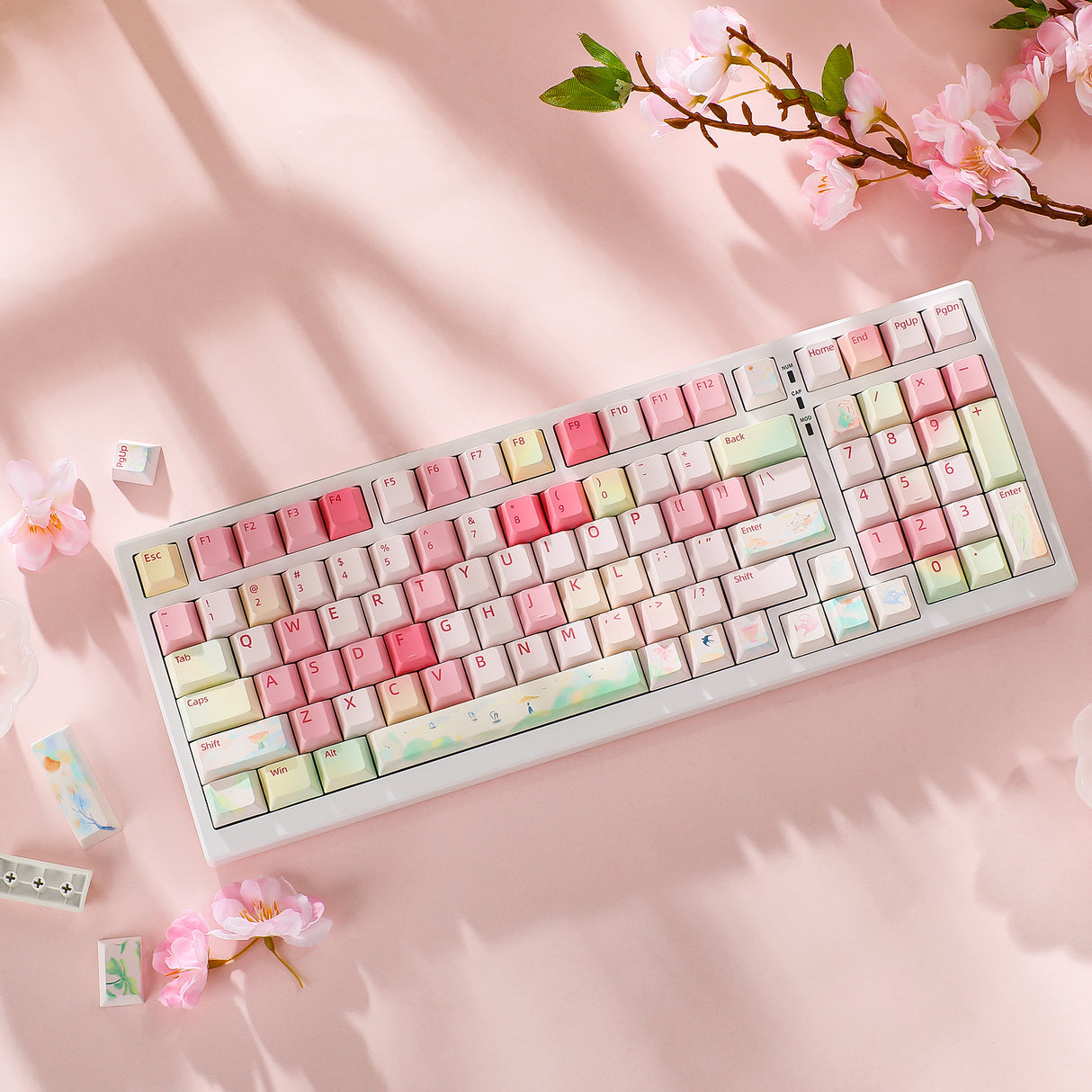 YUNZII Spring Garden Cherry Profile Keycap Set