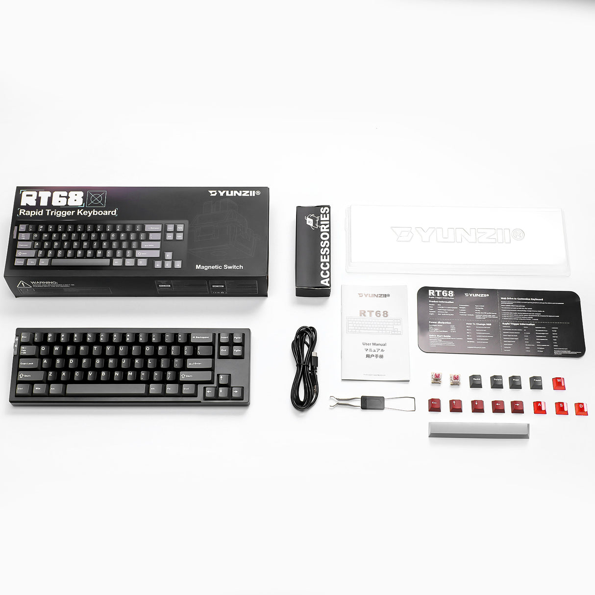 YUNZII RT68 Rapid Trigger Gaming Magnetic Keyboard