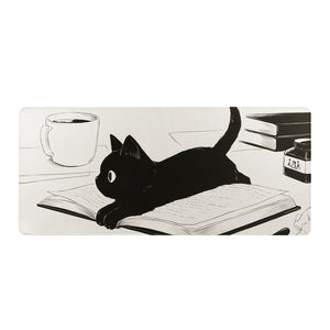 YUNZII Book Cat Mouse Pad Desk Mat