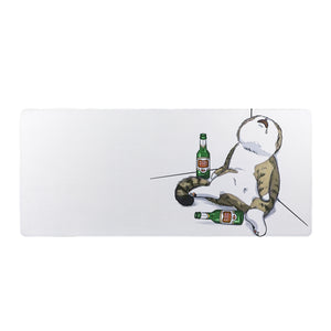 YUNZII Drunk Cat Mouse Pad Desk Mat