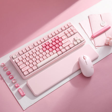 YUNZII B87 Pink QMK/VIA Custom Mechanical Keyboard