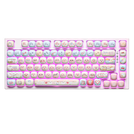 YUNZII Pink Kitten MOG Profile Keycap Set