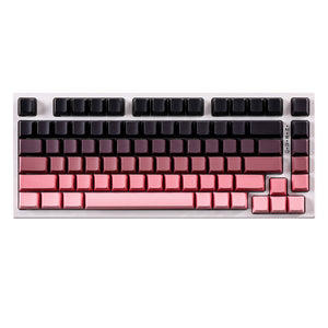 YUNZII Gradient Black Pink Cherry Profile Keycap Set