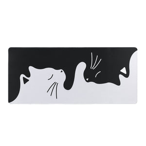 YUNZII Hug White Cat Mouse Pad Desk Mat