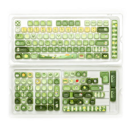 YUNZII Pudding Matcha Bunny MOA Profile Keycap Set