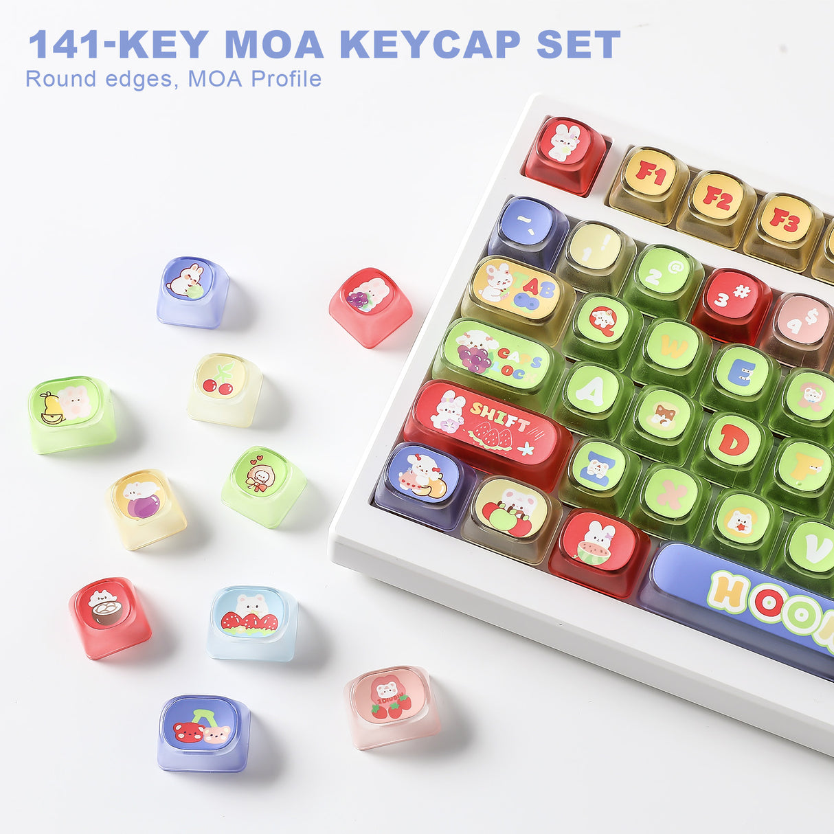 YUNZII Pudding Fruit Garden MOA Profile Keycap Set