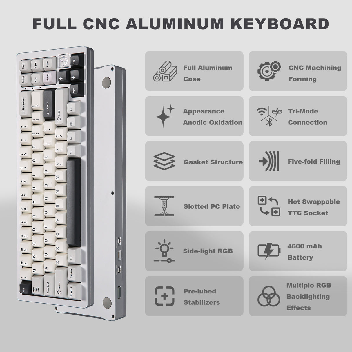 YUNZII AL71 Full Aluminum Mechanical Keyboard