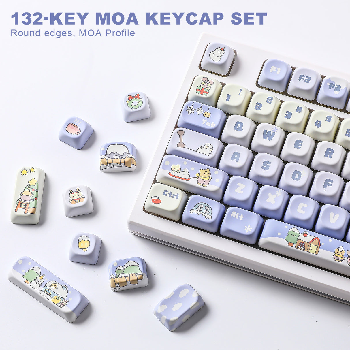 YUNZII Winter MOA Profile Keycap Set