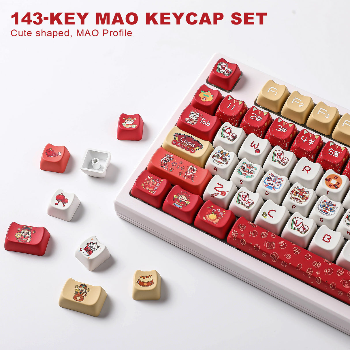 YUNZII New Year MAO Profile Keycap Set