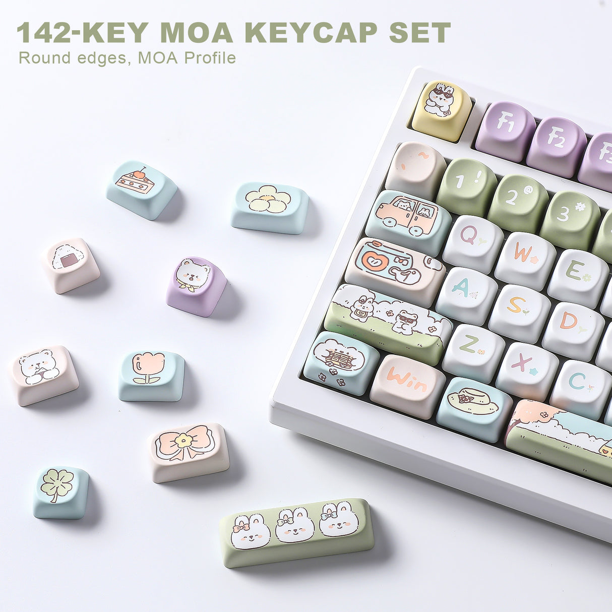 YUNZII Romantic Travel MOA Profile Keycap Set