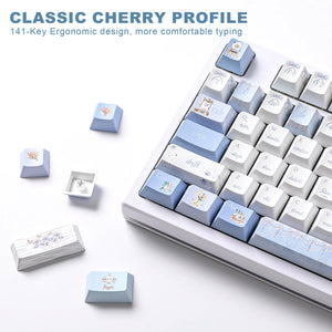 YUNZII Blue Butterfly Cherry Profile Keycap Set