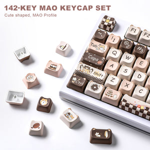 YUNZII Cappuccino MAO Profile Keycap Set