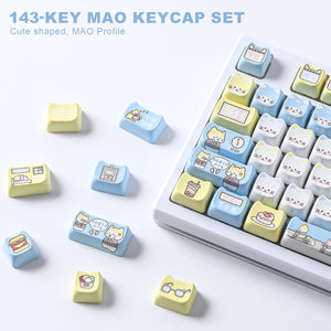 YUNZII Working Kitten MAO Profile Keycap Set