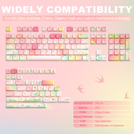 YUNZII Spring Garden Cherry Profile Keycap Set