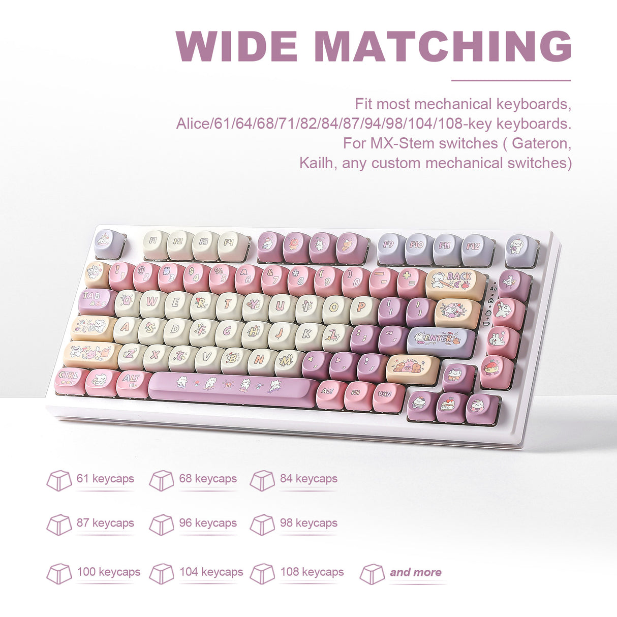 YUNZII Happy Life SOA Profile Keycap Set