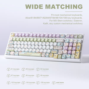 YUNZII Romantic Travel MOA Profile Keycap Set