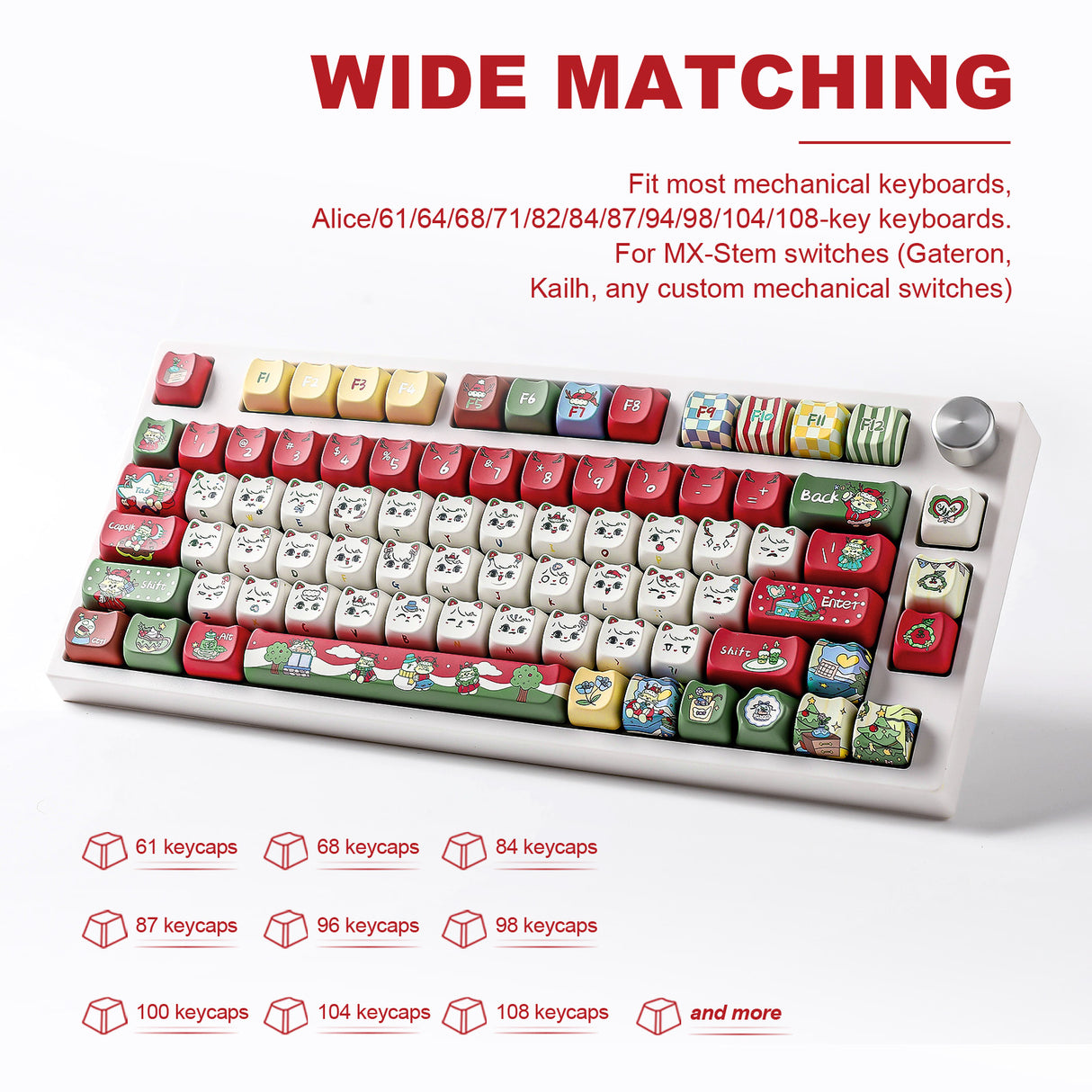 YUNZII Holiday Season MAO Profile Keycap Set