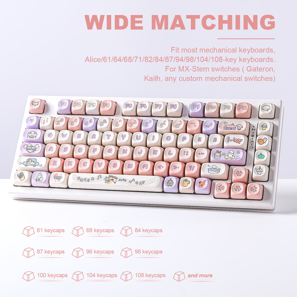 YUNZII Happy Puppy MOA Profile Keycap Set