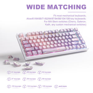 YUNZII Water Lily Cherry Profile Keycap Set