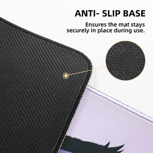 YUNZII Black Cat Mouse Mat Desk Pad