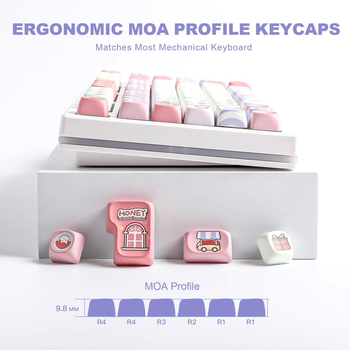 YUNZII Party MOA Profile Keycap Set