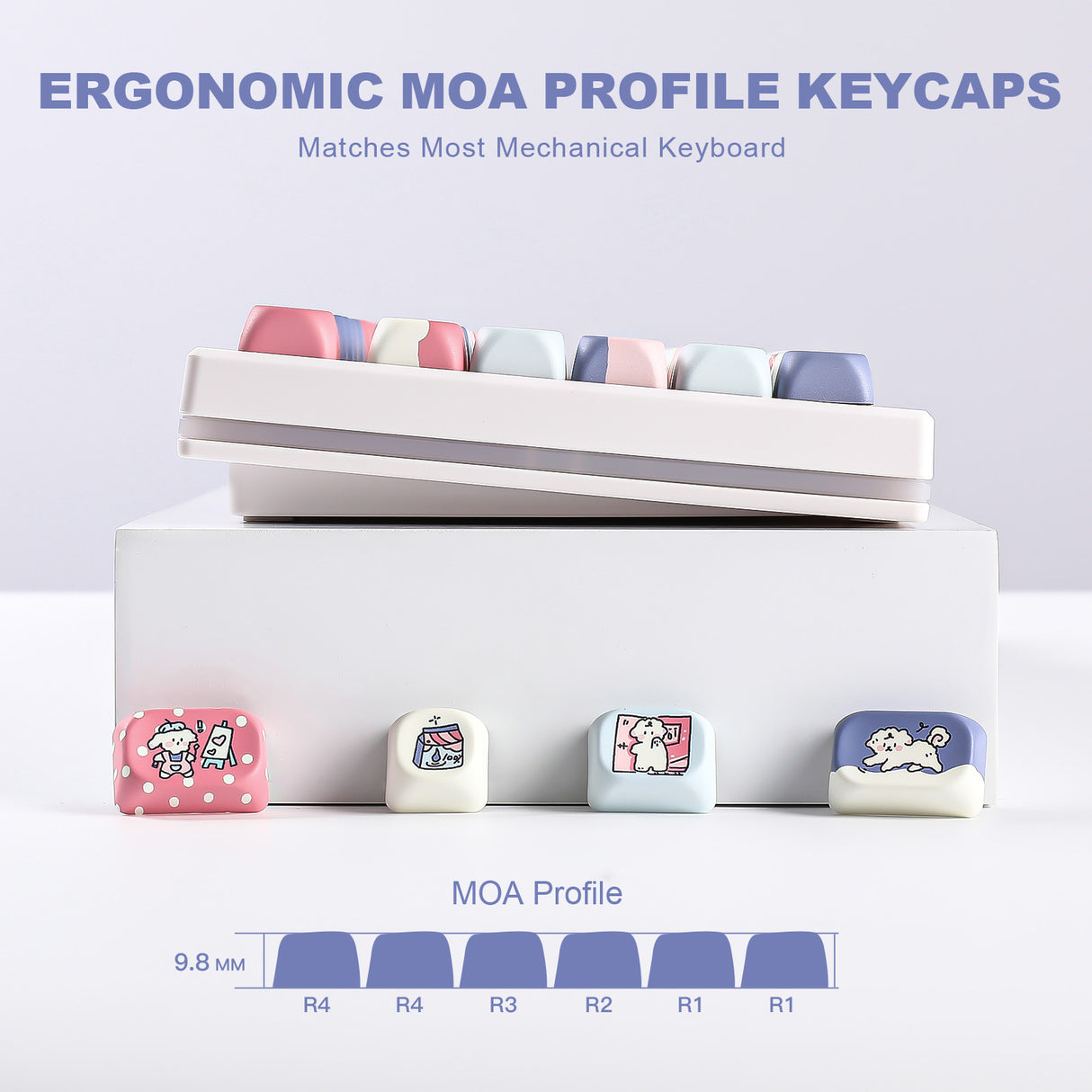 YUNZII Milk Factory MOA Profile Keycap Set