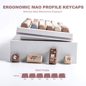 YUNZII Kitten Recital MAO Profile Keycap Set