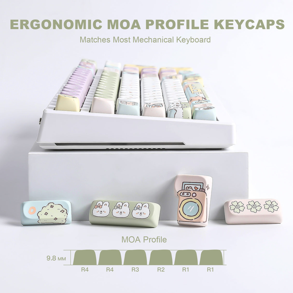 YUNZII Romantic Travel MOA Profile Keycap Set