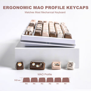 YUNZII Cappuccino MAO Profile Keycap Set