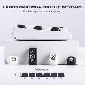 YUNZII Cow MOA Profile Keycap Set