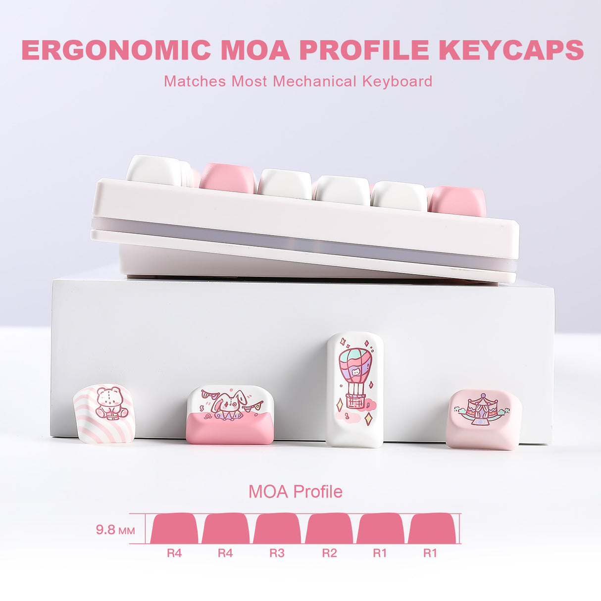 YUNZII Bear Circus MOA Profile Keycap Set