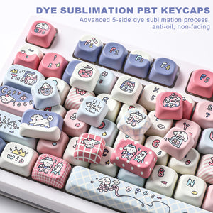 YUNZII Milk Factory MOA Profile Keycap Set