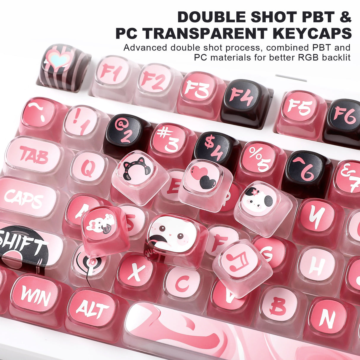 YUNZII Pudding Band MOA Profile Keycap Set