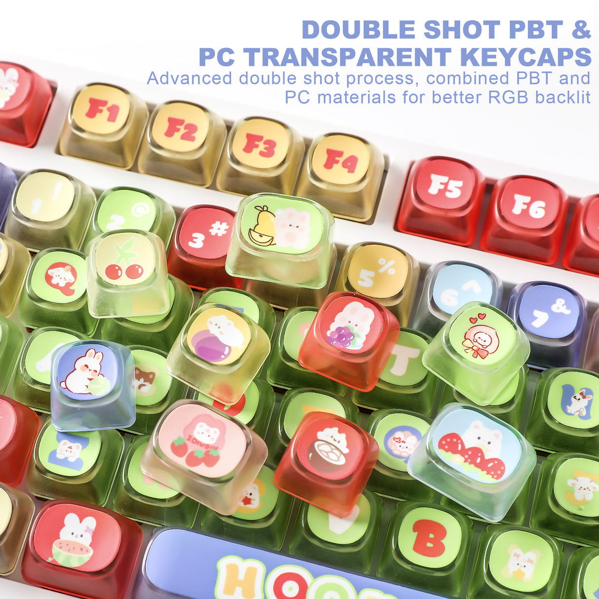 YUNZII Pudding Fruit Garden MOA Profile Keycap Set