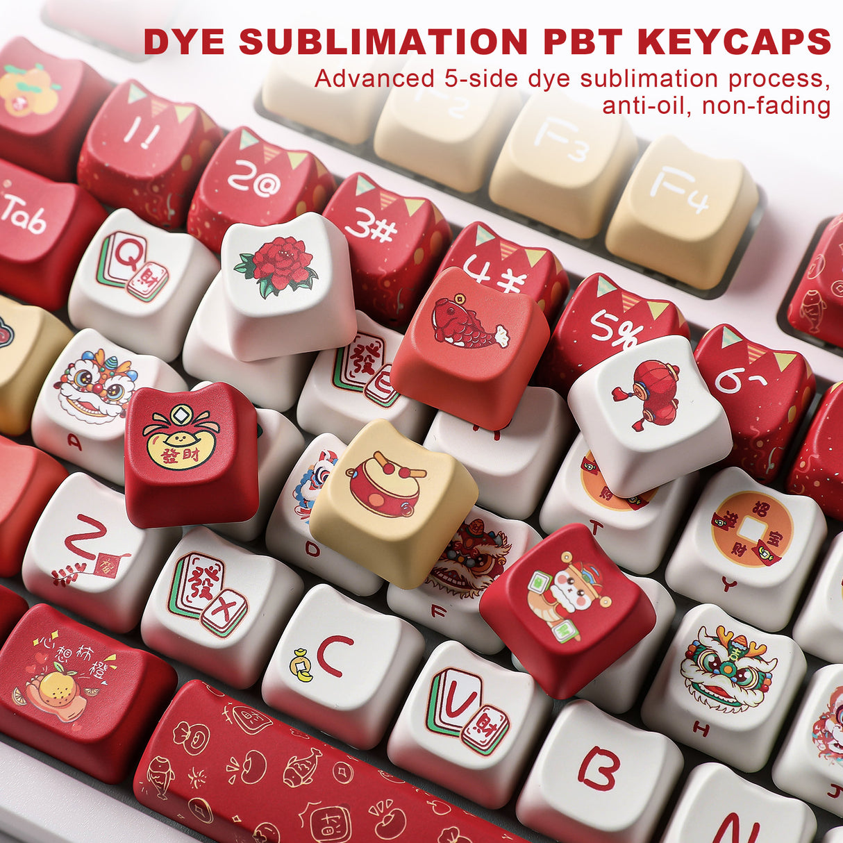 YUNZII New Year MAO Profile Keycap Set