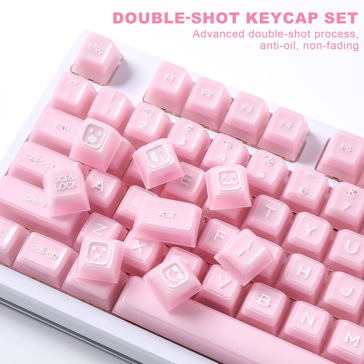 YUNZII Pink Jade SA Profile Keycap Set