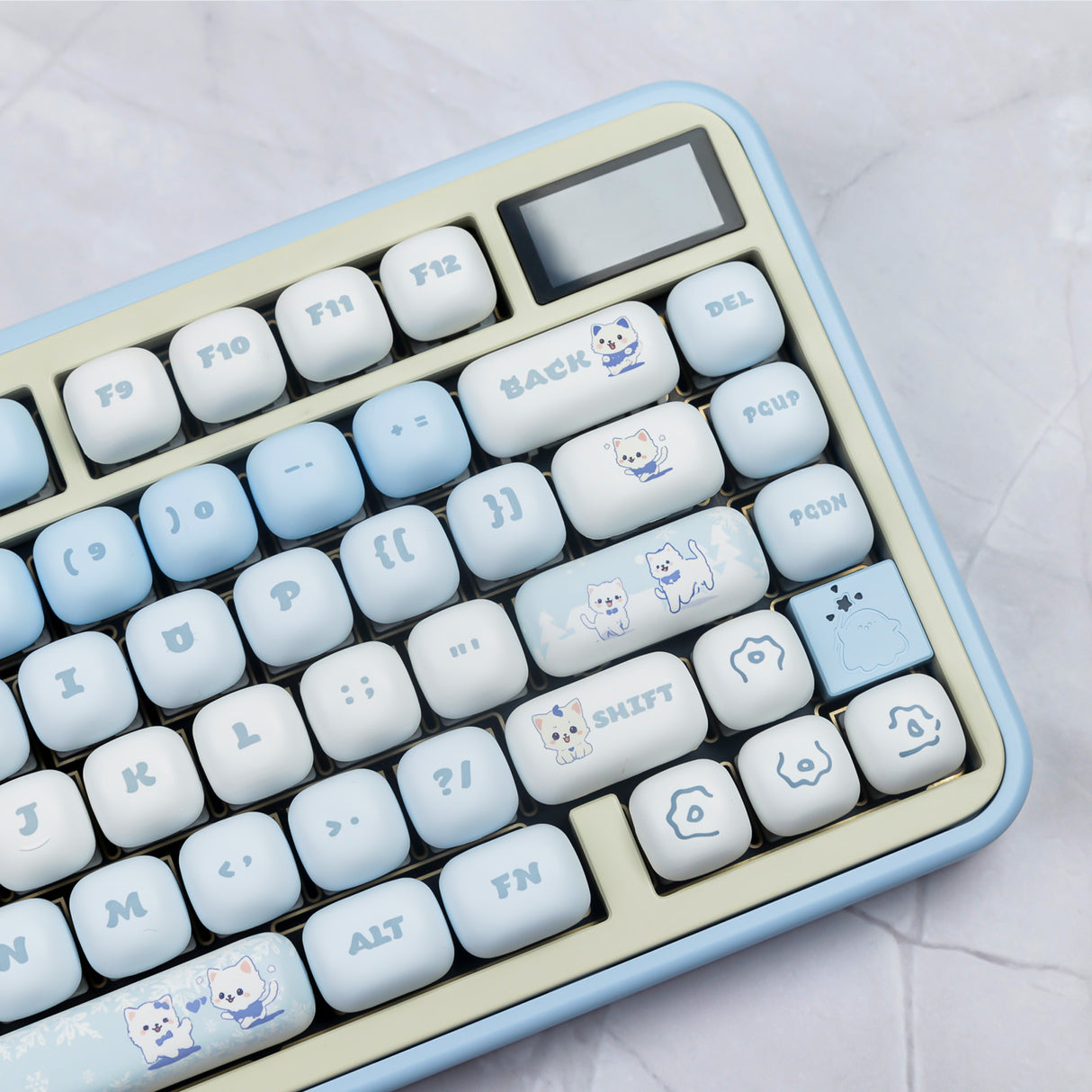 YUNZII Snow Kitty MOG Profile Keycap Set