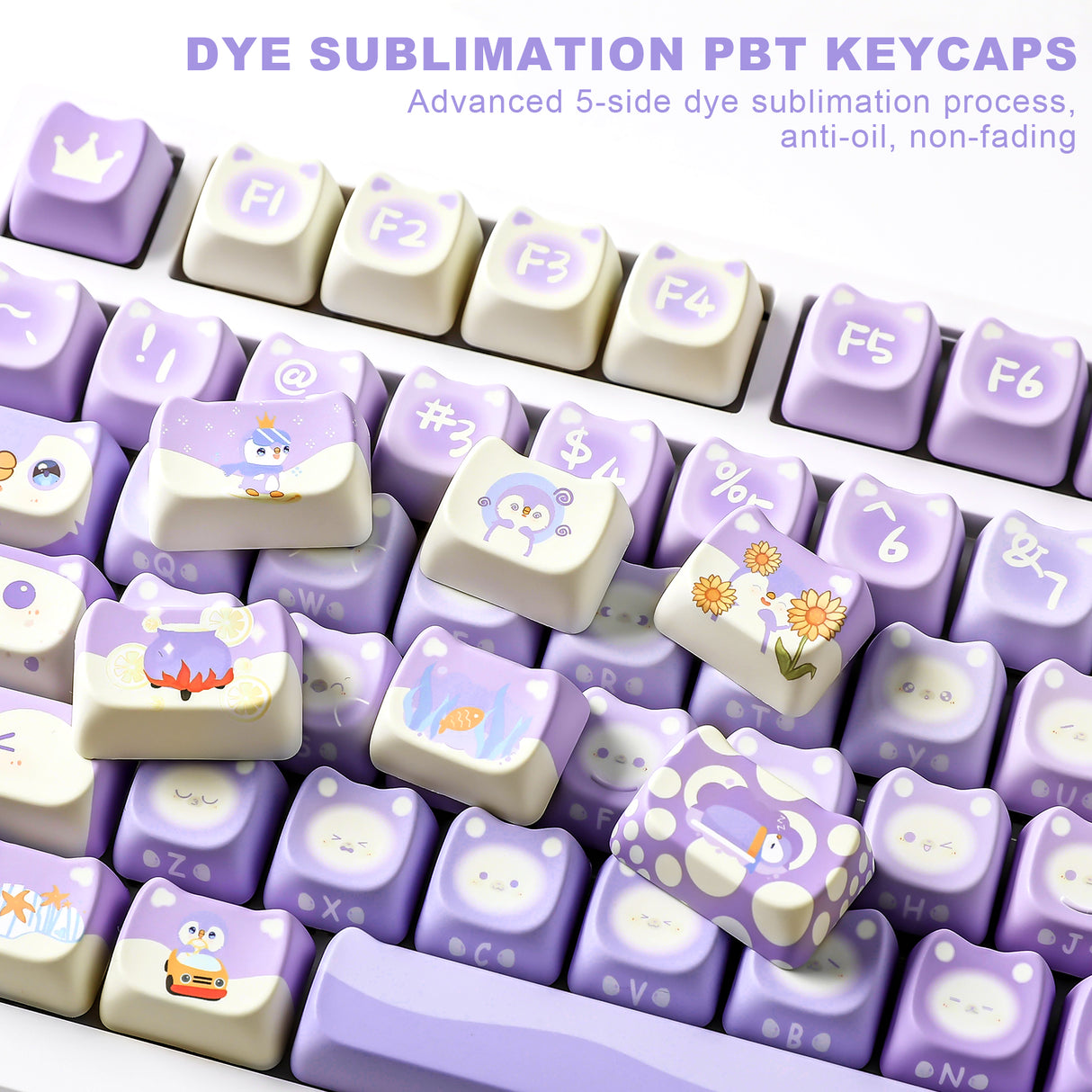 YUNZII Penguin MAO Profile Keycap Set