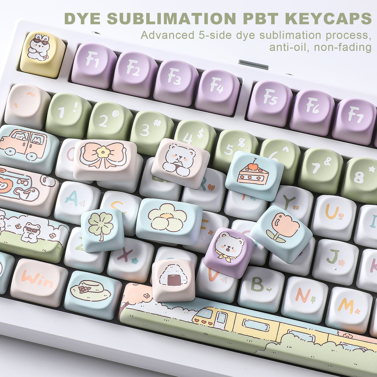 YUNZII Romantic Travel MOA Profile Keycap Set