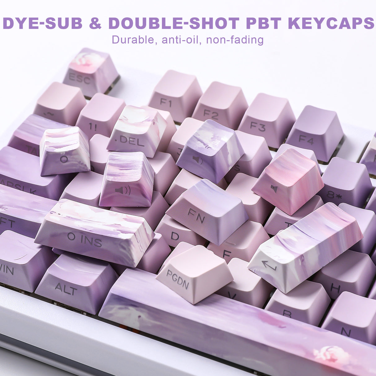 YUNZII Water Lily Cherry Profile Keycap Set